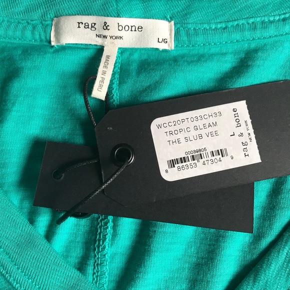 NWOT rag & bone New York slub vee t-shirt - Picture 6 of 11